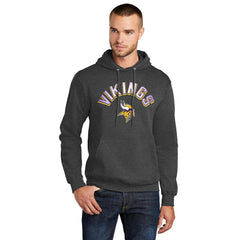 Minnesota Vikings Starter Arch Over Logo Pullover Hoodie Charcoal | NFL