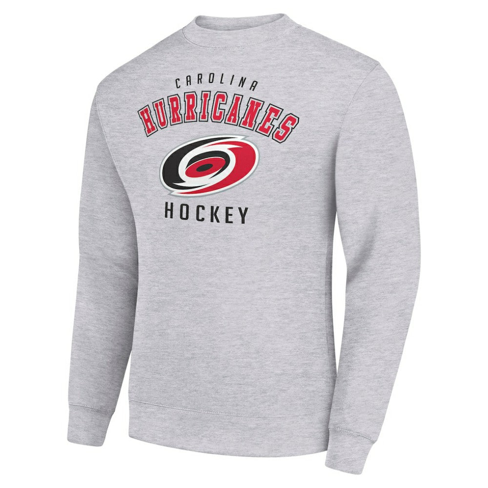 Carolina Hurricanes Men's Starter Team Logo Fleece Pullover Sweatshirt - Heather Gray - NHL