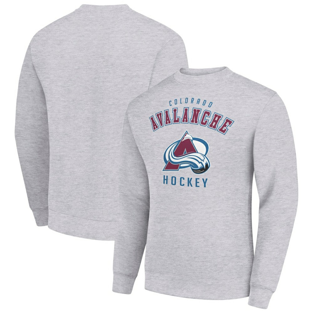 Colorado Avalanche Men's Starter Team Logo Fleece Pullover Sweatshirt - Heather Gray - NHL