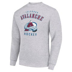 Colorado Avalanche Men's Starter Team Logo Fleece Pullover Sweatshirt - Heather Gray - NHL