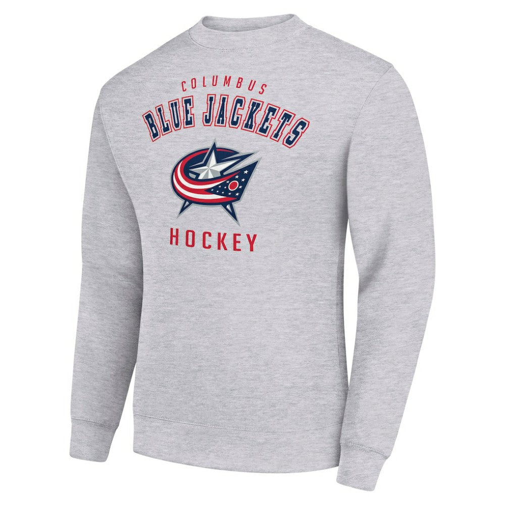 Columbus Blue Jackets Men's Starter Team Logo Fleece Pullover Sweatshirt - Heather Gray - NHL