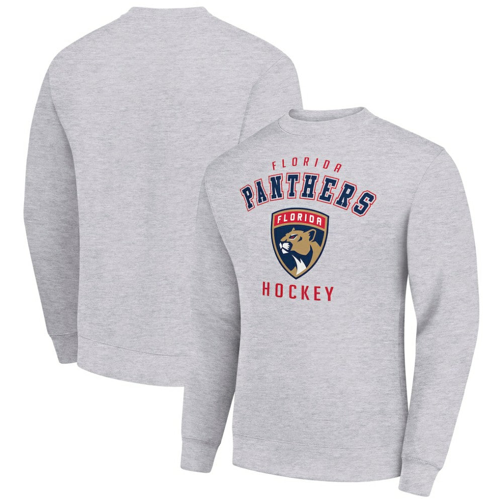 Florida Panthers Men's Starter Team Logo Fleece Pullover Sweatshirt - Heather Gray - NHL