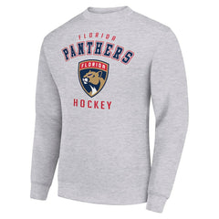 Florida Panthers Men's Starter Team Logo Fleece Pullover Sweatshirt - Heather Gray - NHL