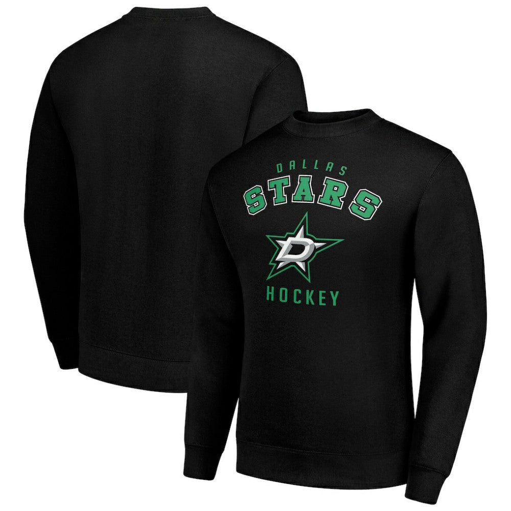 Dallas Stars Men's Starter Team Logo Fleece Pullover Sweatshirt - Black - NHL