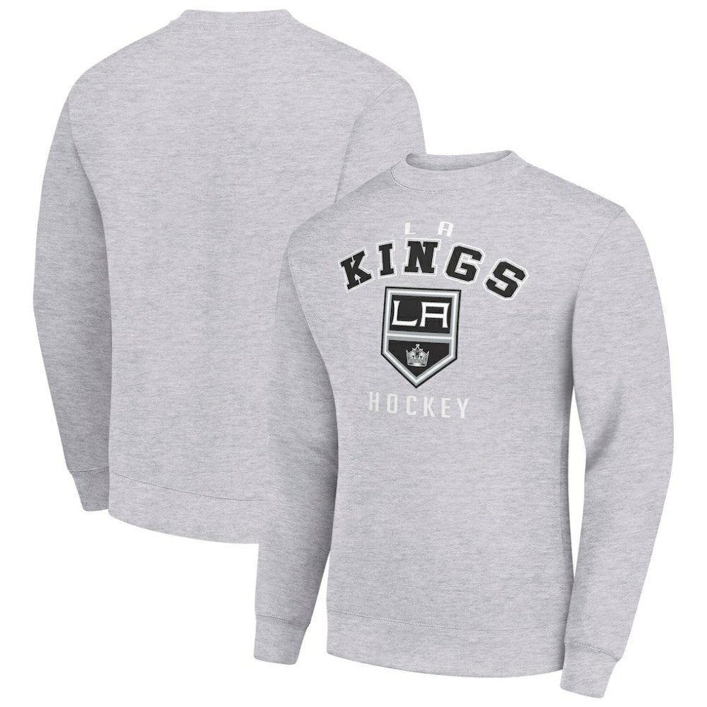 Los Angeles Kings Men's Starter Team Logo Fleece Pullover Sweatshirt - Heather Gray - NHL