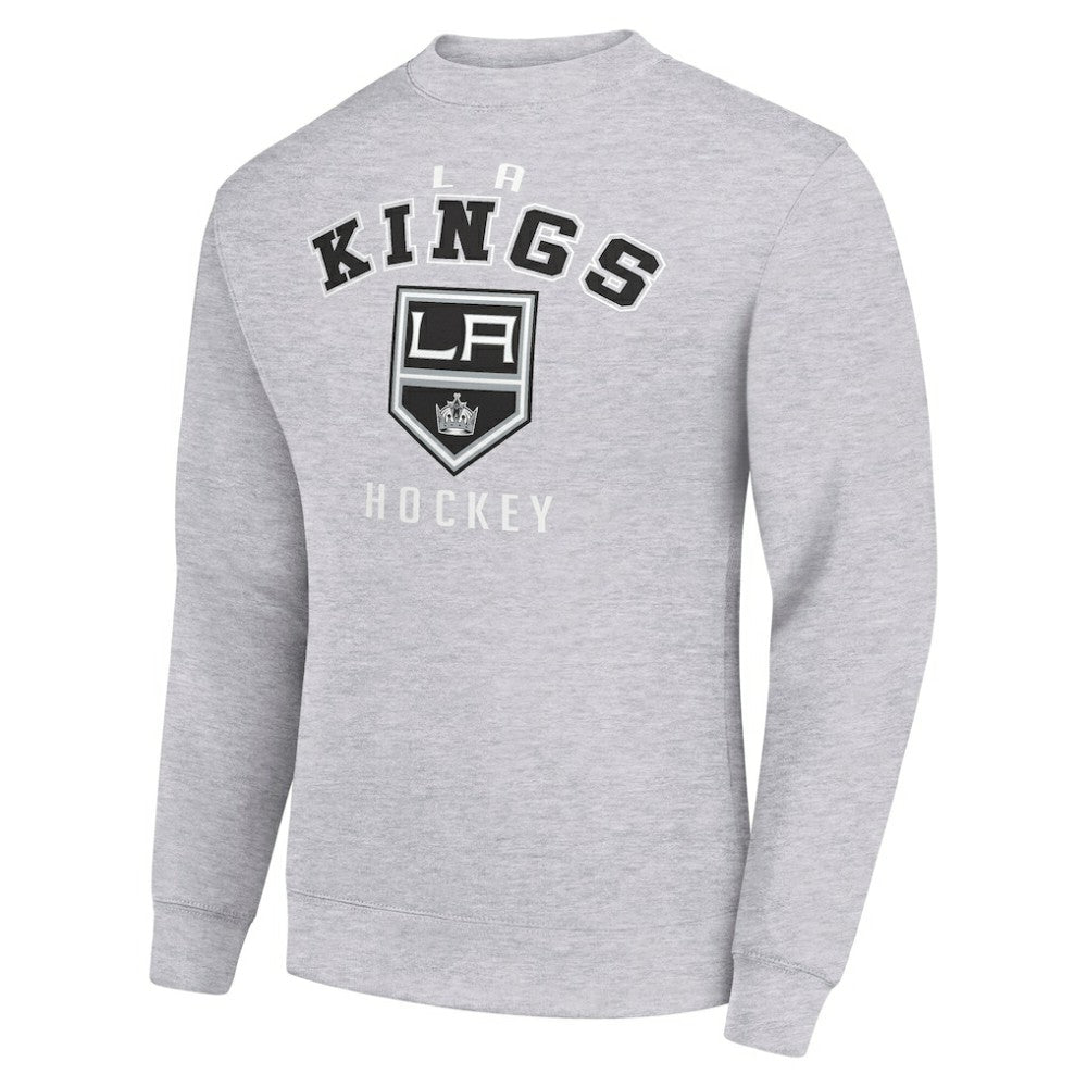 Los Angeles Kings Men's Starter Team Logo Fleece Pullover Sweatshirt - Heather Gray - NHL