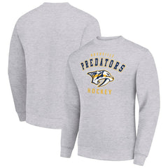 Nashville Predators Men's Starter Team Logo Fleece Pullover Sweatshirt - Heather Gray - NHL