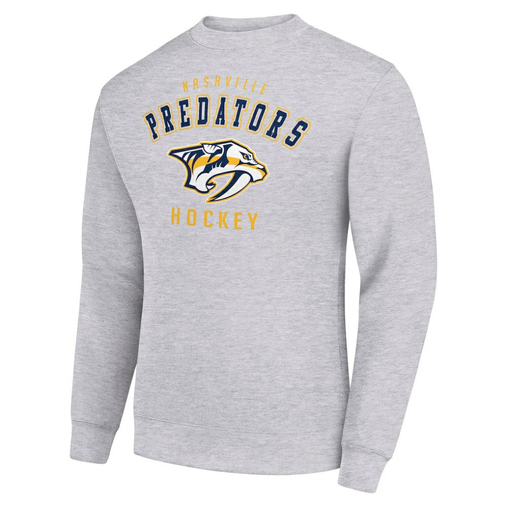 Nashville Predators Men's Starter Team Logo Fleece Pullover Sweatshirt - Heather Gray - NHL