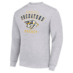 Nashville Predators Men's Starter Team Logo Fleece Pullover Sweatshirt - Heather Gray - NHL