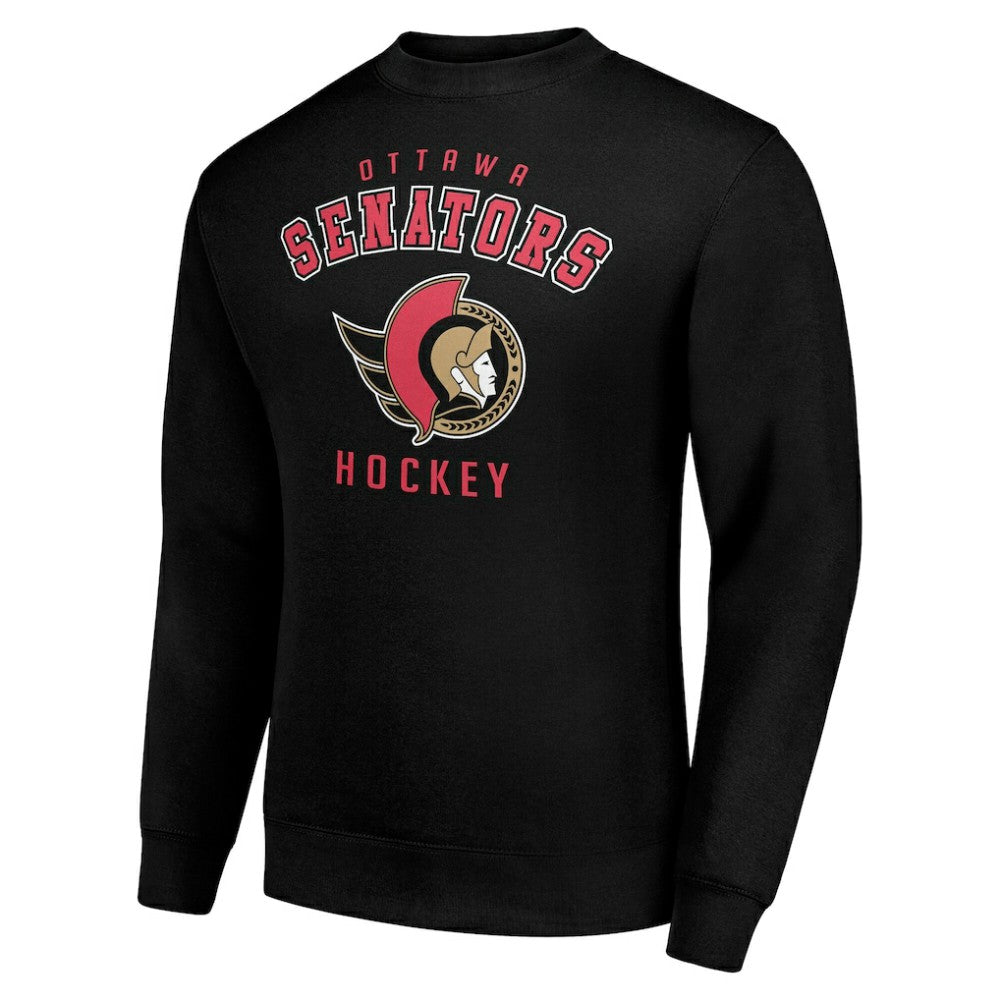 Ottawa Senators Men's Starter Team Logo Fleece Pullover Sweatshirt - Black - NHL