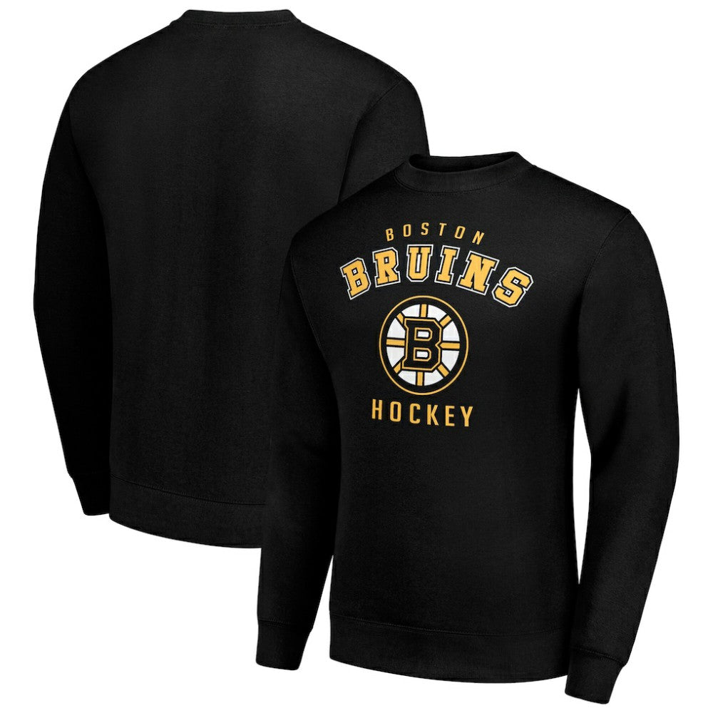 Boston Bruins Men's Starter Team Logo Fleece Pullover Sweatshirt - Black - NHL