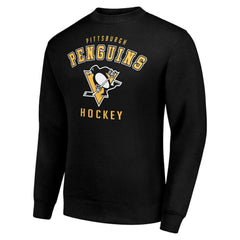 Pittsburgh Penguins Men's Starter Team Logo Fleece Pullover Sweatshirt - Black - NHL