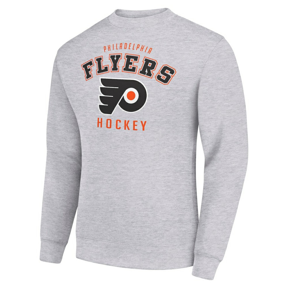 Philadelphia Flyers Men's Starter Team Logo Fleece Pullover Sweatshirt - Heather Gray - NHL