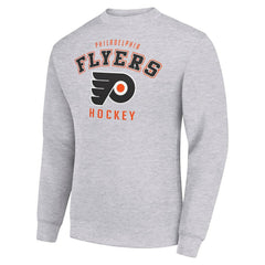 Philadelphia Flyers Men's Starter Team Logo Fleece Pullover Sweatshirt - Heather Gray - NHL