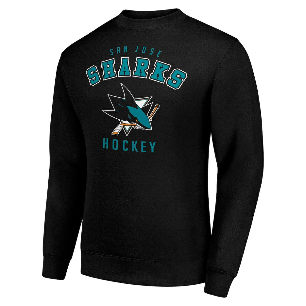 San Jose Sharks Men's Starter Team Logo Fleece Pullover Sweatshirt - Black - NHL