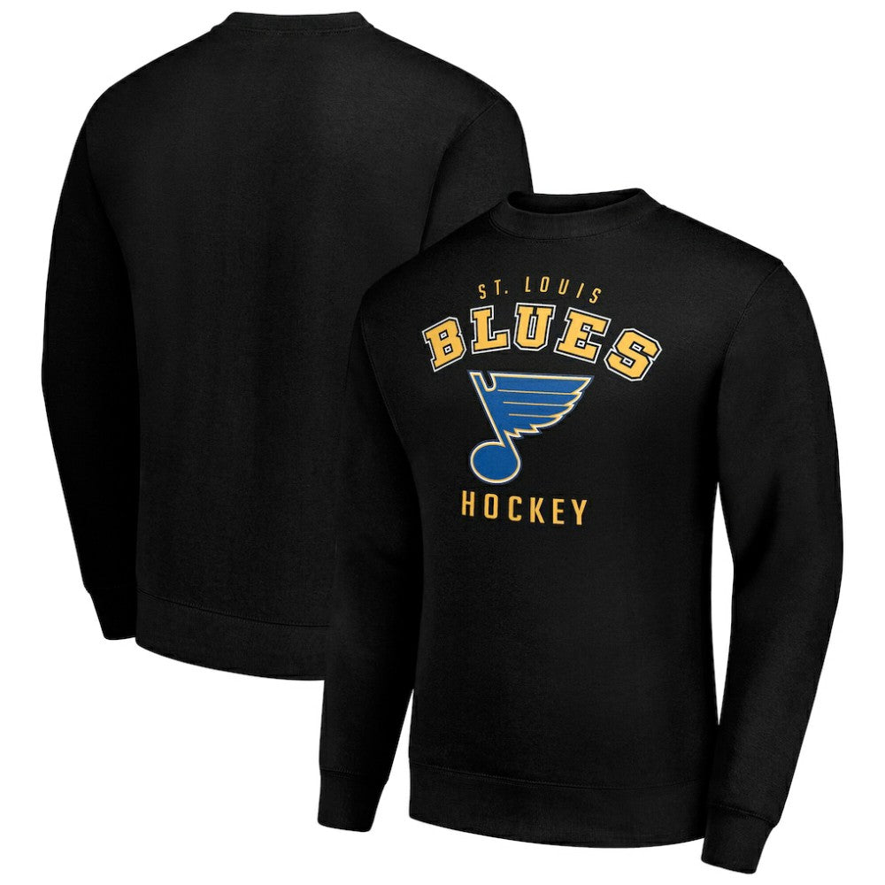 St. Louis Blues Men's Starter Team Logo Fleece Pullover Sweatshirt - Black - NHL