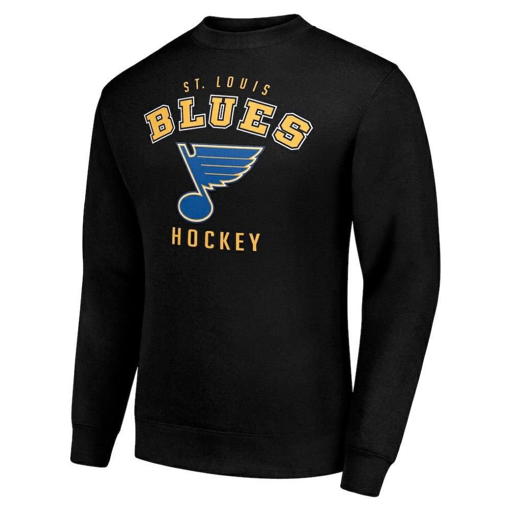 St. Louis Blues Men's Starter Team Logo Fleece Pullover Sweatshirt - Black - NHL