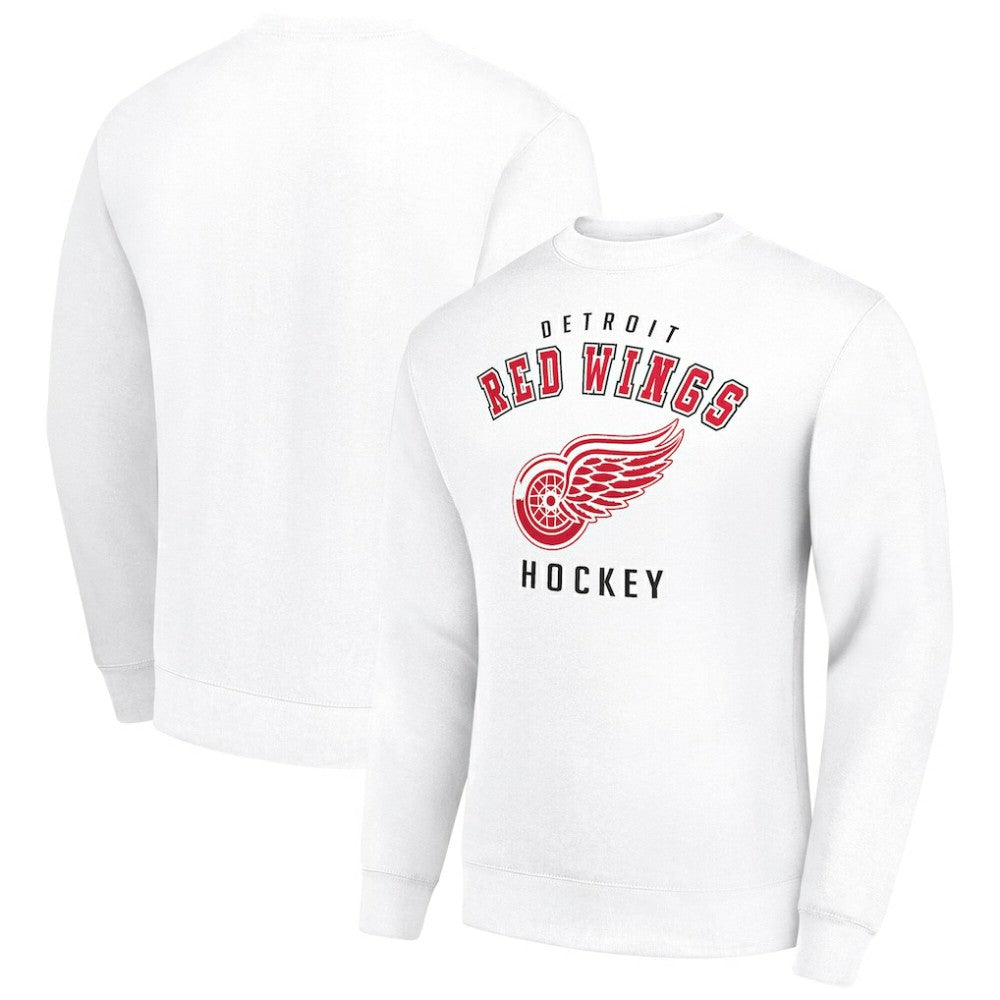 Detroit Red Wings Men's Starter Team Logo Fleece Pullover Sweatshirt - White - NHL