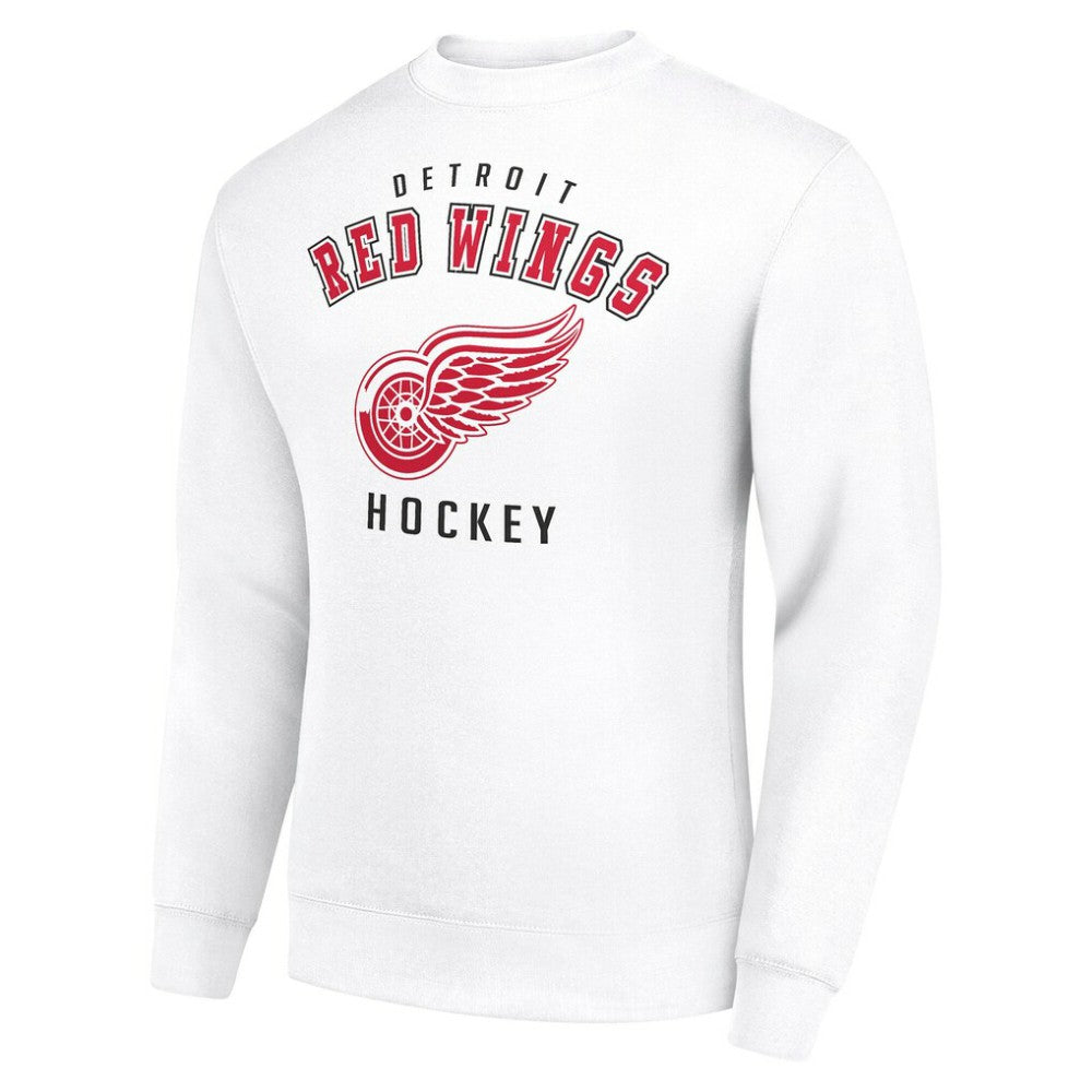 Detroit Red Wings Men's Starter Team Logo Fleece Pullover Sweatshirt - White - NHL