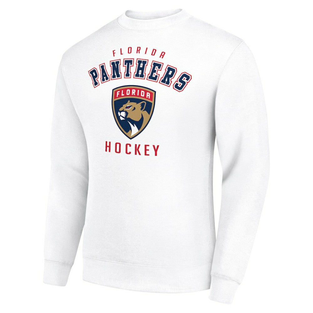 Florida Panthers Men's Starter Team Logo Fleece Pullover Sweatshirt - White - NHL