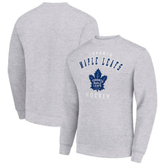 Toronto Maple Leafs Men's Starter Team Logo Fleece Pullover Sweatshirt - Heather Gray - NHL