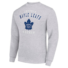 Toronto Maple Leafs Men's Starter Team Logo Fleece Pullover Sweatshirt - Heather Gray - NHL