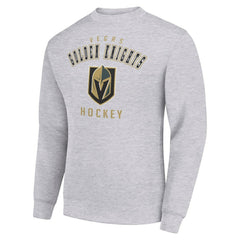 Vegas Golden Knights Men's Starter Team Logo Fleece Pullover Sweatshirt - Heather Gray - NHL