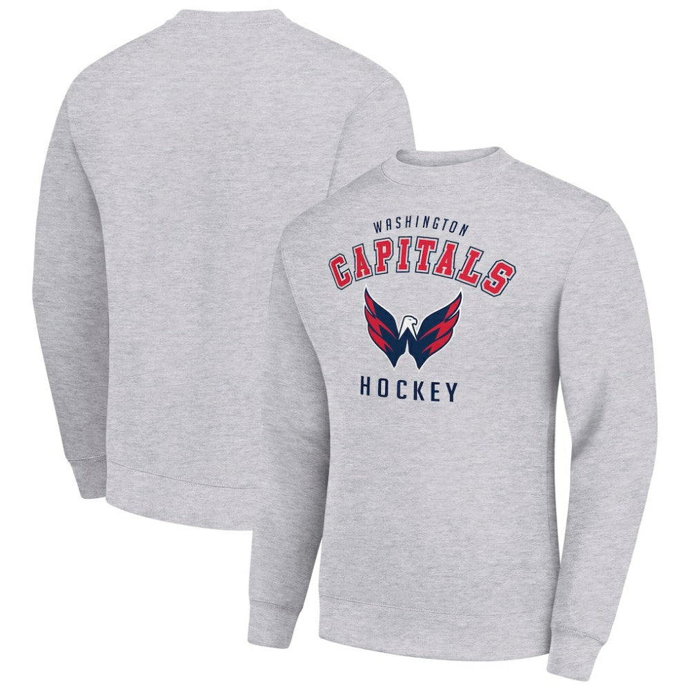 Washington Capitals Men's Starter Team Logo Fleece Pullover Sweatshirt - Heather Gray - NHL