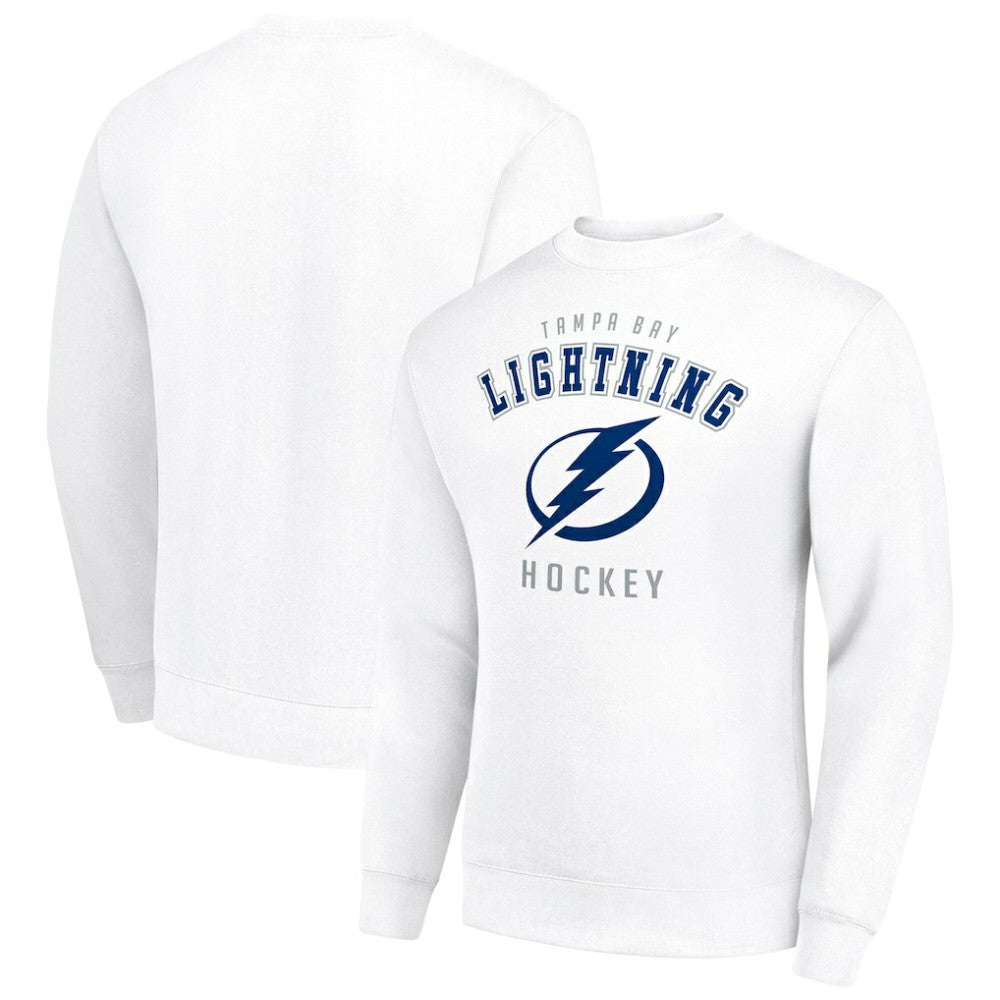 Tampa Bay Lightning Men's Starter Team Logo Fleece Pullover Sweatshirt - White - NHL