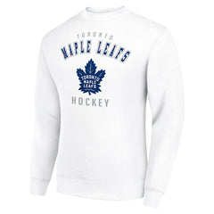 Toronto Maple Leafs Men's Starter Team Logo Fleece Pullover Sweatshirt - White - NHL