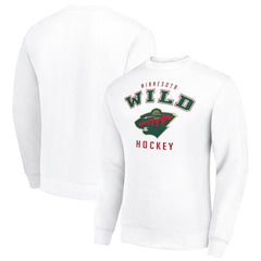 Minnesota Wild Men's Starter Team Logo Fleece Pullover Sweatshirt - White - NHL