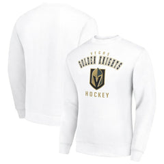 Vegas Golden Knights Men's Starter Team Logo Fleece Pullover Sweatshirt - White - NHL