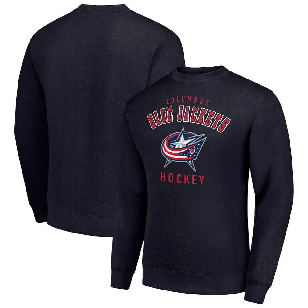 Columbus Blue Jackets Men's Starter Team Logo Fleece Pullover Sweatshirt - Navy - NHL