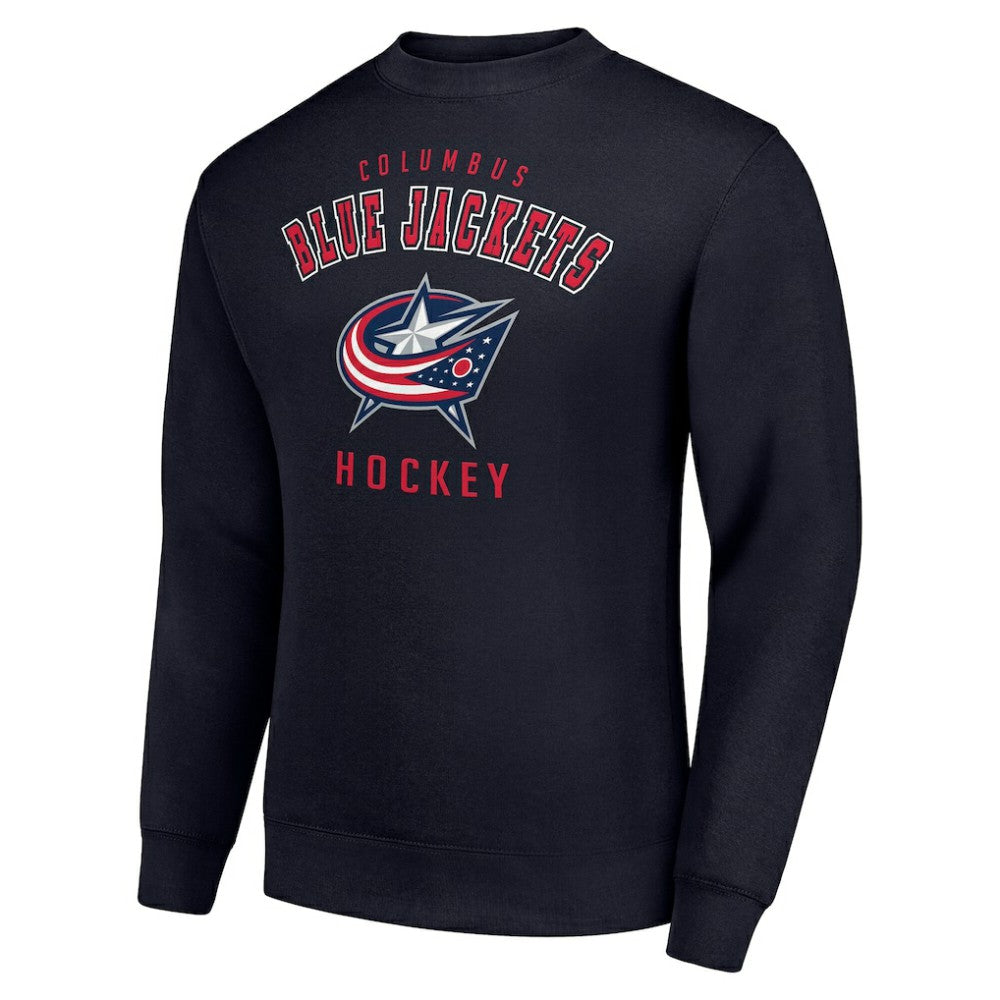Columbus Blue Jackets Men's Starter Team Logo Fleece Pullover Sweatshirt - Navy - NHL
