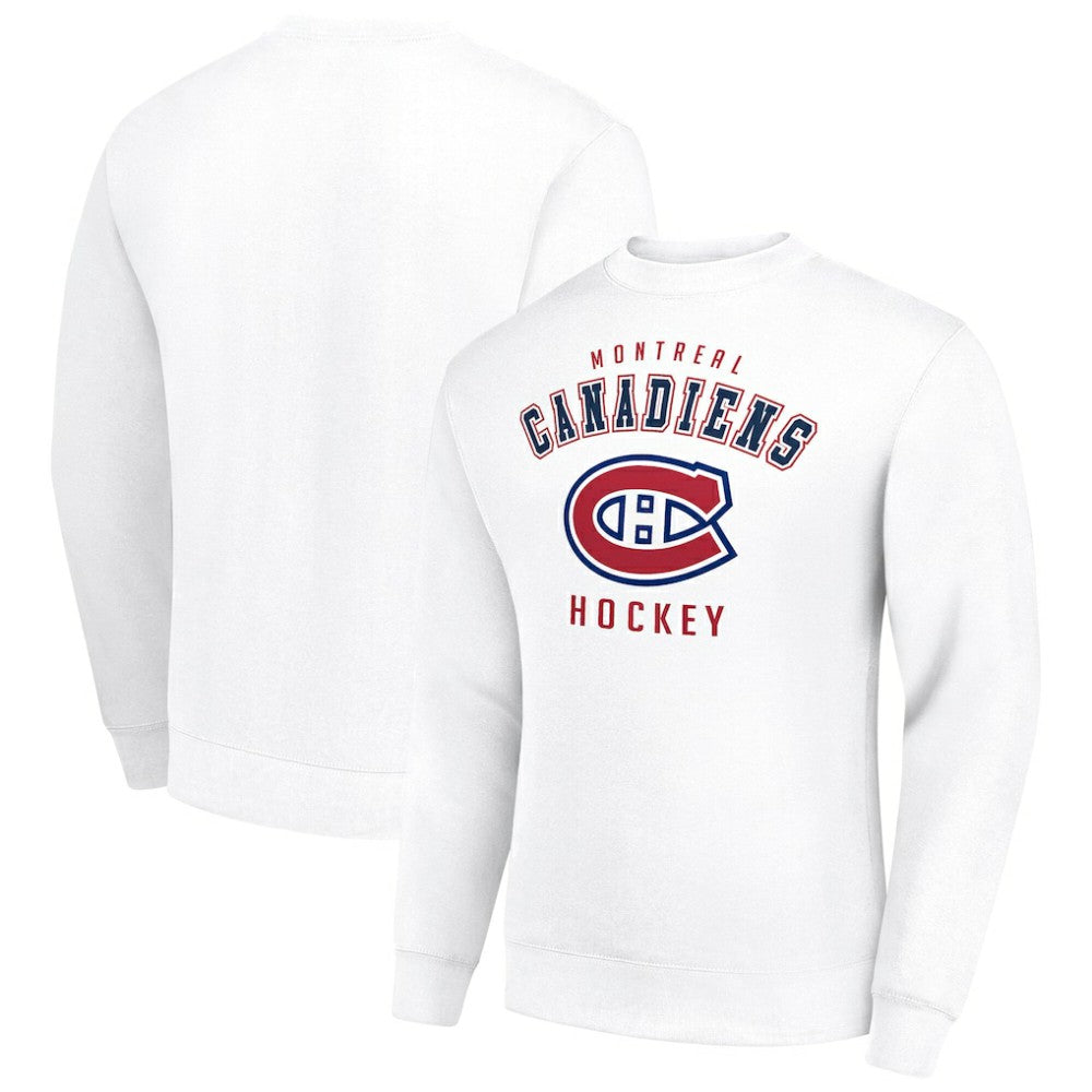Montreal Canadiens Men's Starter Team Logo Fleece Pullover Sweatshirt - White - NHL