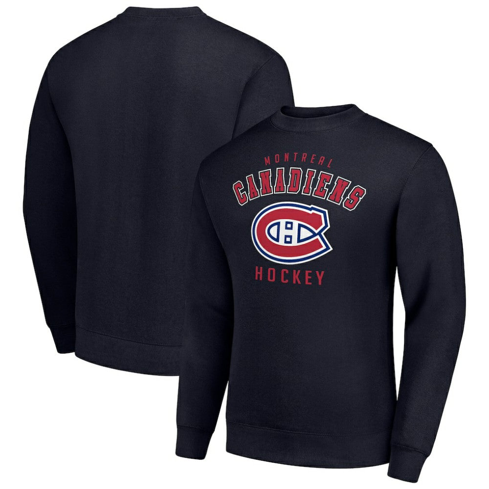 Montreal Canadiens Men's Starter Team Logo Fleece Pullover Sweatshirt - Navy - NHL