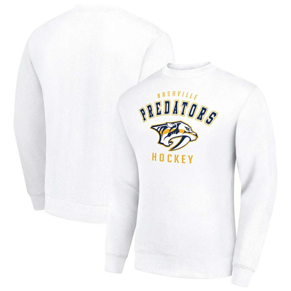 Nashville Predators Men's Starter Team Logo Fleece Pullover Sweatshirt - White - NHL