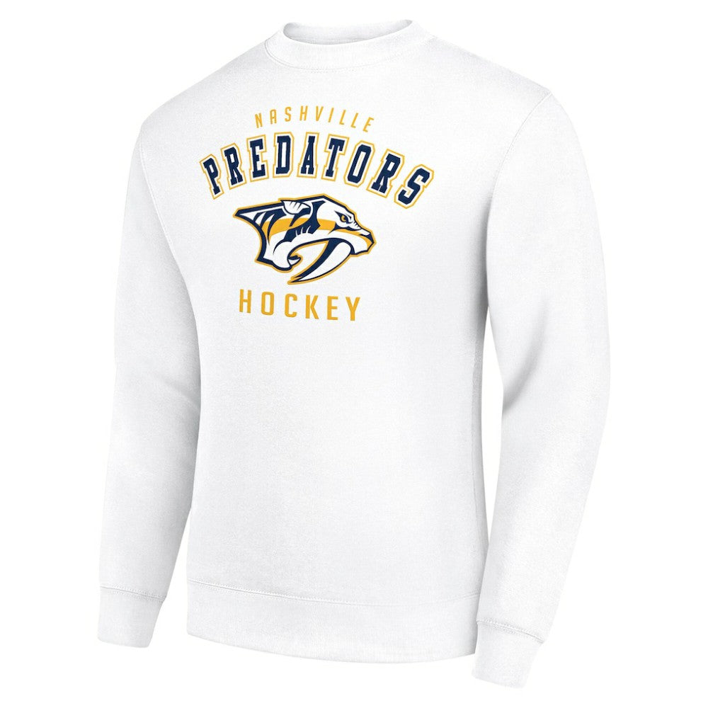 Nashville Predators Men's Starter Team Logo Fleece Pullover Sweatshirt - White - NHL