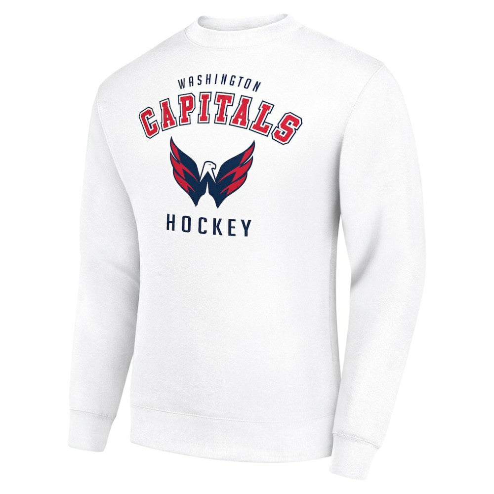 Washington Capitals Men's Starter Team Logo Fleece Pullover Sweatshirt - White - NHL