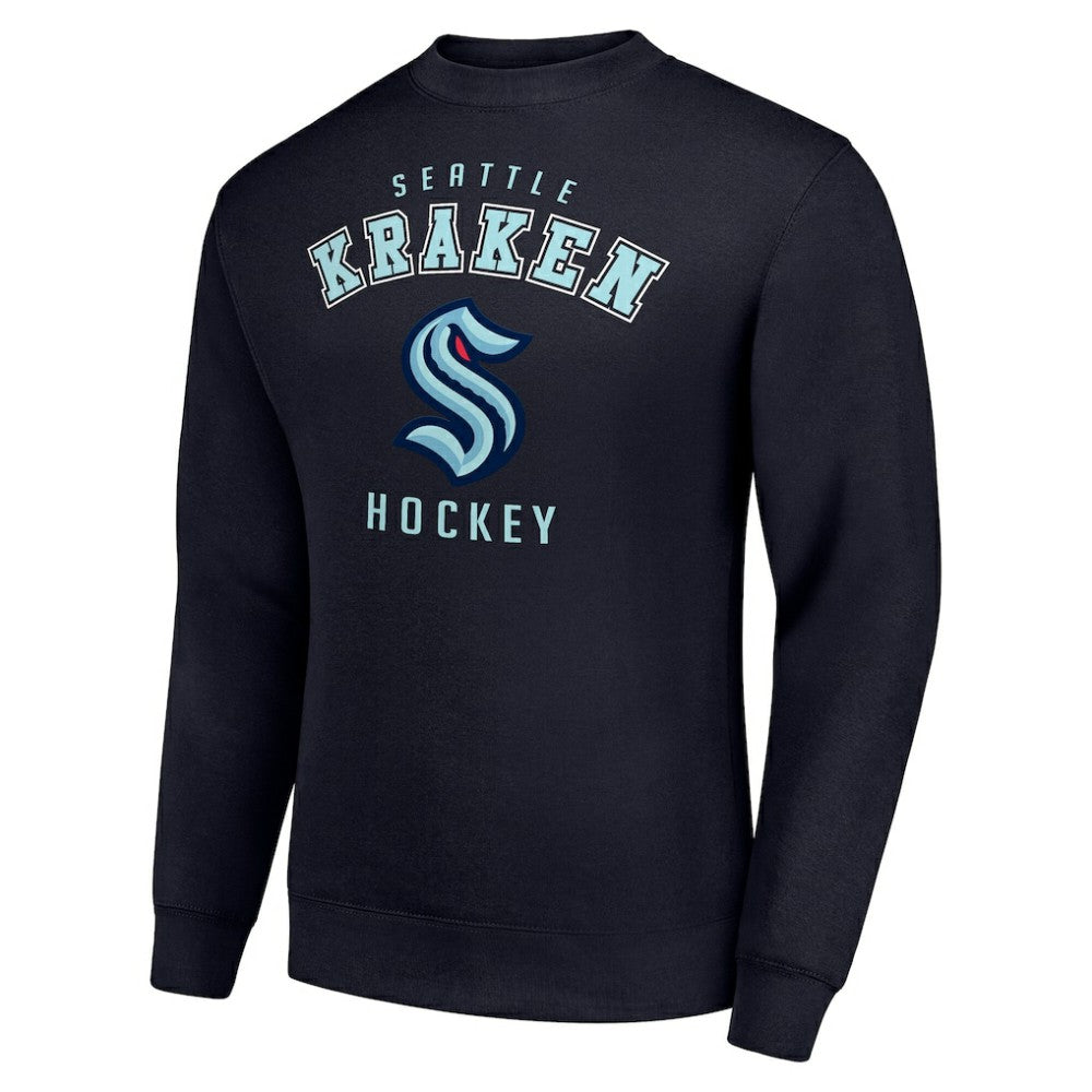 Seattle Kraken Men's Starter Team Logo Fleece Pullover Sweatshirt - Navy - NHL