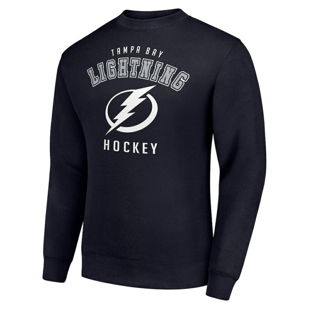 Tampa Bay Lightning Men's Starter Team Logo Fleece Pullover Sweatshirt - Navy - NHL