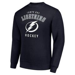 Tampa Bay Lightning Men's Starter Team Logo Fleece Pullover Sweatshirt - Navy - NHL