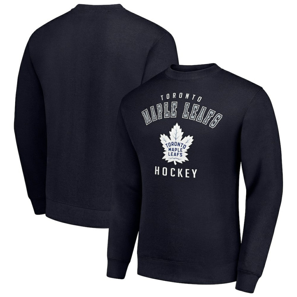 Toronto Maple Leafs Men's Starter Team Logo Fleece Pullover Sweatshirt - Navy - NHL