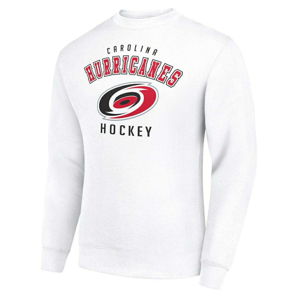 Carolina Hurricanes Men's Starter Team Logo Fleece Pullover Sweatshirt - White - NHL