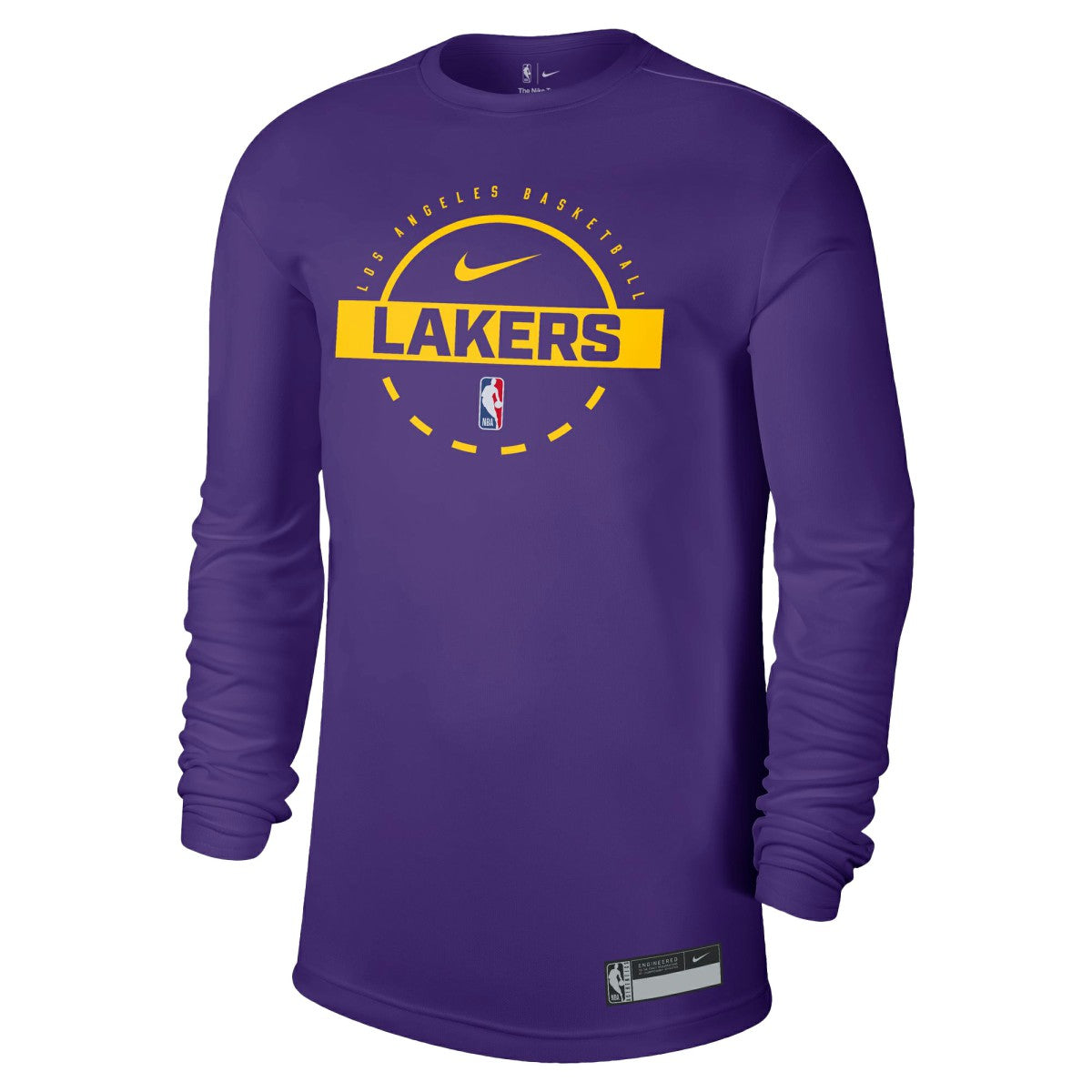 Los Angeles Lakers 2025/26 On-Court Flare Dri-FIT Practice Long Sleeve Tri-Blend T-Shirt Purple - NBA