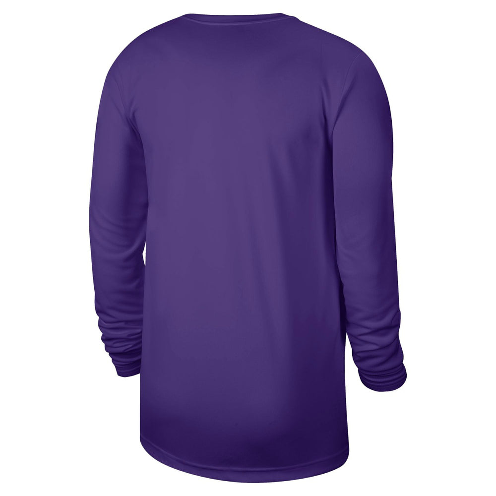 Los Angeles Lakers 2025/26 On-Court Flare Dri-FIT Practice Long Sleeve Tri-Blend T-Shirt Purple - NBA