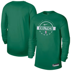 Boston Celtics 2025/26 On-Court Flare Dri-FIT Practice Long Sleeve Tri-Blend T-Shirt Kelly Green - NBA