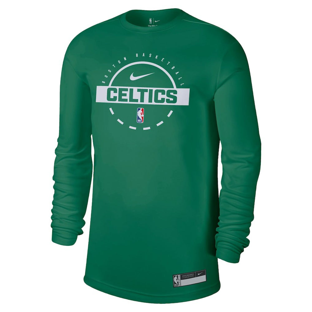 Boston Celtics 2025/26 On-Court Flare Dri-FIT Practice Long Sleeve Tri-Blend T-Shirt Kelly Green - NBA