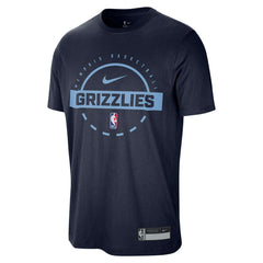 Memphis Grizzlies 2025/26 On-Court Flare Performance Practice T-Shirt Navy - NBA