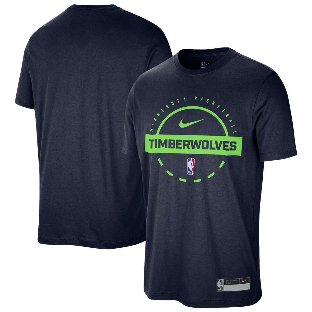 Minnesota Timberwolves 2025/26 On-Court Flare Performance Practice T-Shirt Navy - NBA